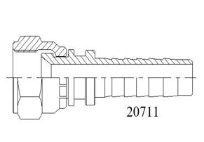 20711公制内螺纹74 °内锥面20711系列