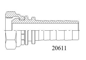 20611公制内螺纹60°外锥面系列